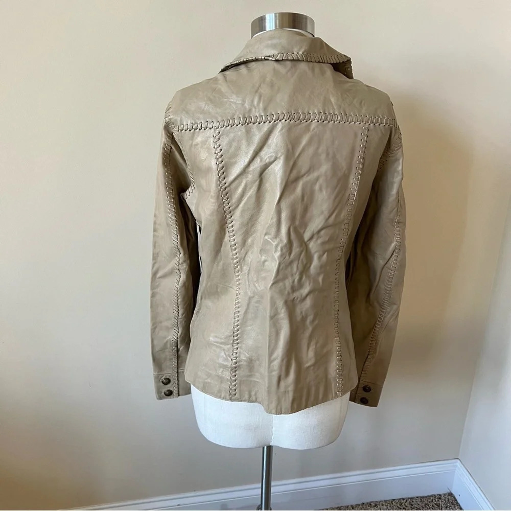 Free People We thefree crescent moon genuine leather jacket 17892 - Picture 5 of 10